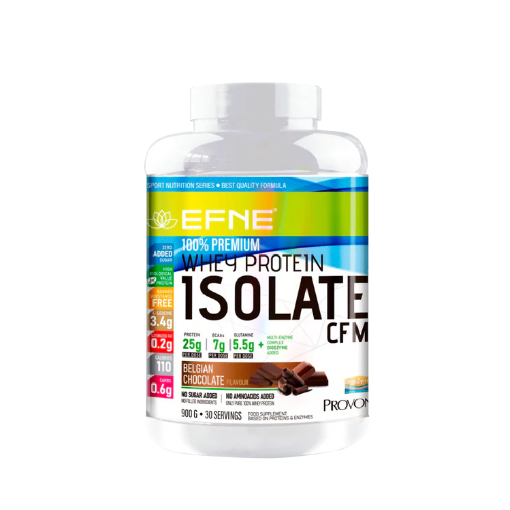 ISOLATE WHEY PROTEIN EFNE CHOCOLATE BELGA / Bote 900 gr.