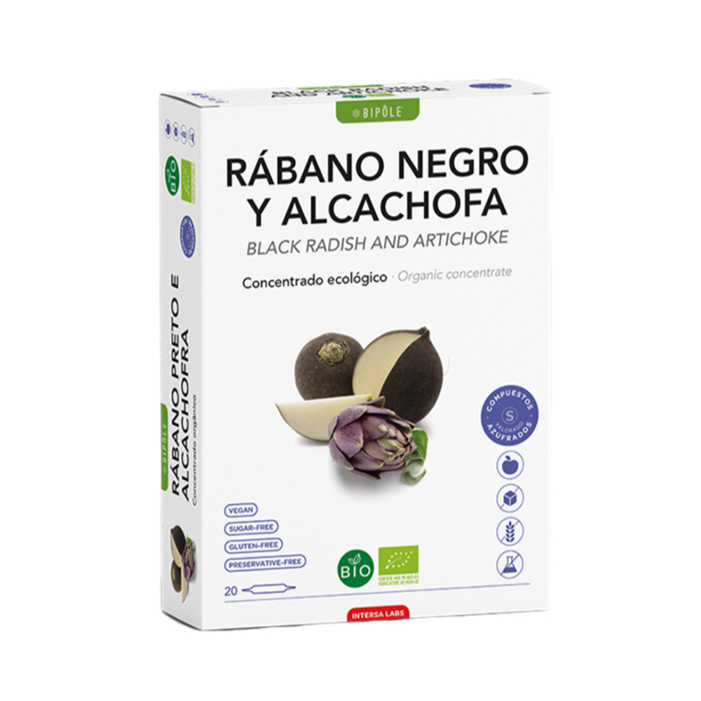 RABANO NEGRO Y ALCACHOFA BIO / Caja 20 ampollas