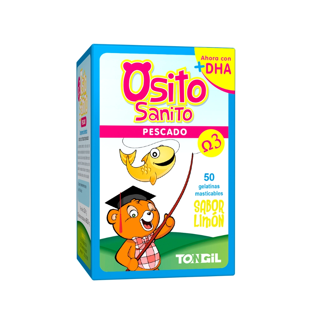 OSITO SANITO PESCADOR OMEGA 3 / Bote 50 gelatinas masticables